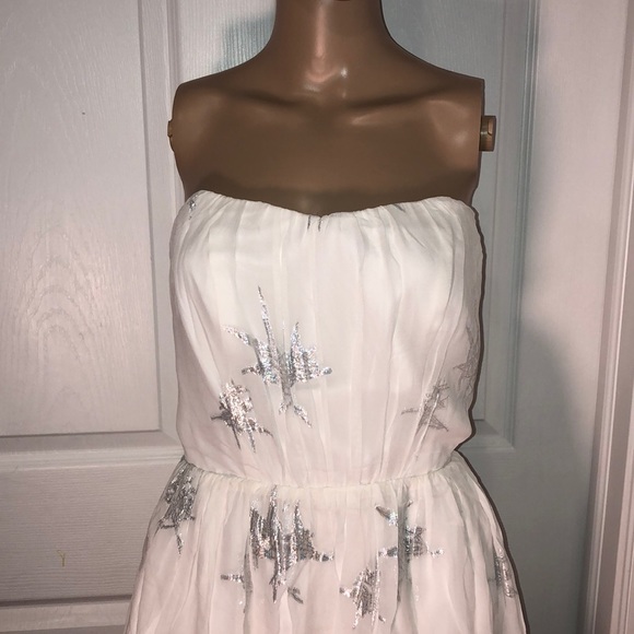 Greylin 100% Silk White Dress M - Picture 2 of 6
